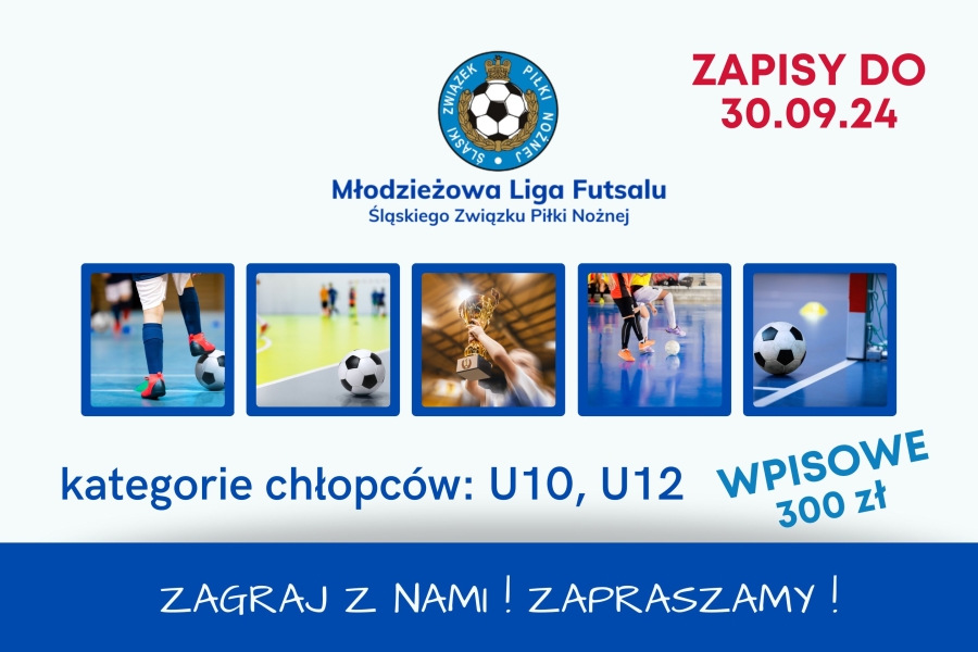 Zapraszamy do udziału w kolejnej edycji rozgrywek Młodzieżowej Ligi Futsalu.